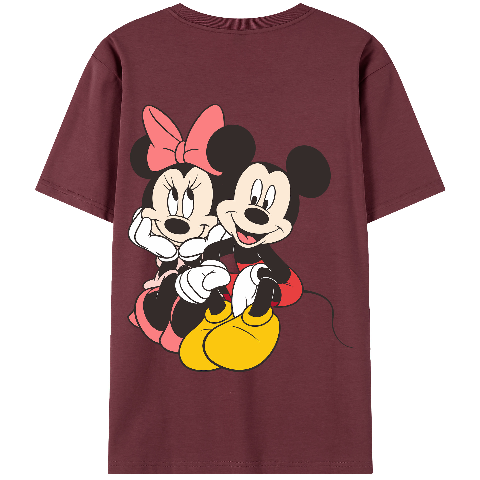 （画像用） ミッキーマウス Mickey Mouse 綿100％半袖Tシャツ（背面プリント）